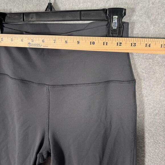 Alo Yoga Goddess Leggings Medium Gray Black High Rise Ribbed Ruched Ballet Dance - Picture 5 of 12